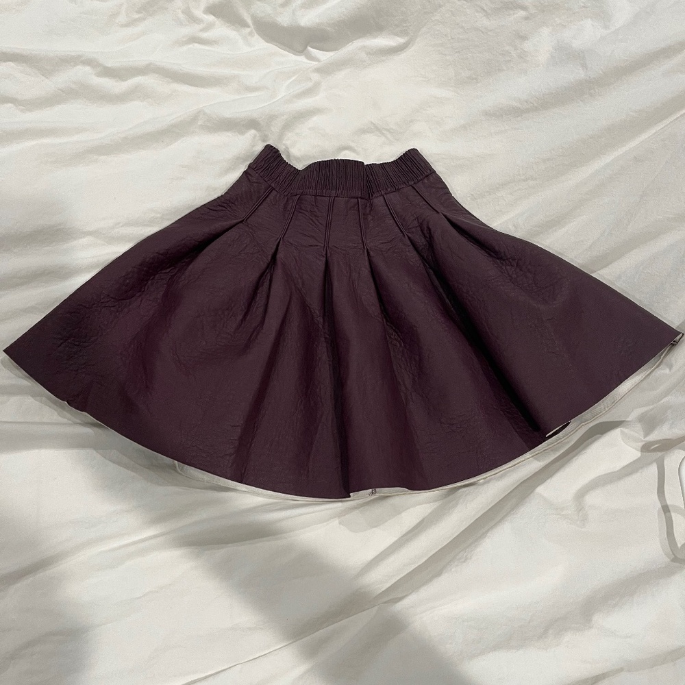 H&M faux leather skater skirt